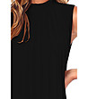Стилна черна рокля солей-3 снимка
