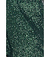 Къса зелена рокля с пайети Milea-4 снимка