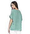 Дамска ленена блуза в зелен нюанс Lenitta-1 снимка
