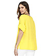 Жълта дамска ленена блуза Lenitta-1 снимка
