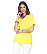 Жълта дамска ленена блуза Lenitta-2 снимка