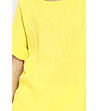 Жълта дамска ленена блуза Lenitta-3 снимка