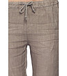 Ленен панталон в цвят таупе Lexa-3 снимка