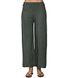 Дамски ленен панталон в цвят каки Claret-0 снимка