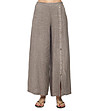 Дамски ленен панталон в цвят таупе Andrina-0 снимка