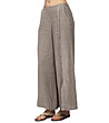 Дамски ленен панталон в цвят таупе Andrina-2 снимка