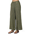 Дамски ленен панталон в цвят каки Andrina-2 снимка