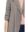 Дамска ленена жилетка в цвят таупе Ksenia-3 снимка
