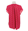 Дамска блуза в червено с принт-1 снимка