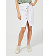 Бяла пола с копчета от памук и лиосел-2 снимка