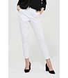 Бял дамски панталон от памук и лиосел Tera-0 снимка