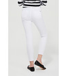 Бял дамски панталон от памук и лиосел-1 снимка