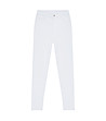 Бял дамски панталон от памук и лиосел Netty-4 снимка