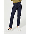 Дамски тъмносин панталон с памук Cloris-2 снимка