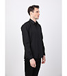 Черна памучна мъжка риза Manuel-3 снимка