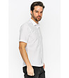 Памучна мъжка риза с къс ръкав в бяло Clare-4 снимка