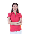 Памучна блуза в цвят циклама с контрастни панели Velma-0 снимка