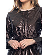 Кафяво дамско яке с метализиран ефект Alenia-2 снимка