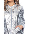 Дамско сребристо яке с метализиран ефект Mireille-2 снимка