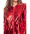 Дамско червено яке с метализиран ефект Mireille-2 снимка