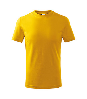 Жълта памучна детска тениска Jim снимка
