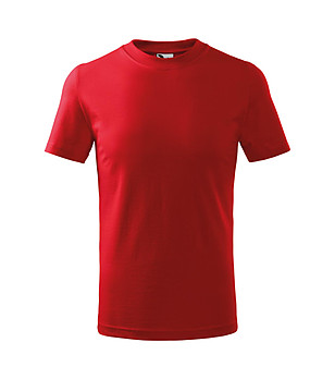 Червена памучна детска тениска Jim снимка