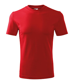 Unisex памучна тениска в червено Classic снимка