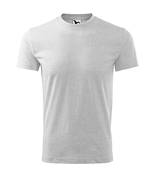 Unisex памучна тениска в светлосив меланж Heaver снимка