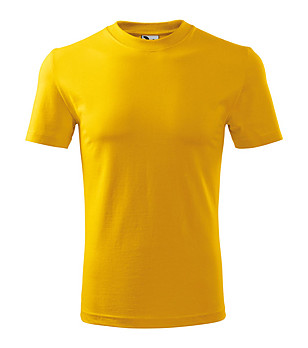 Unisex памучна тениска в жълто Heaver снимка