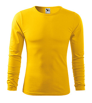 Мъжка жълта памучна блуза Fit-T снимка