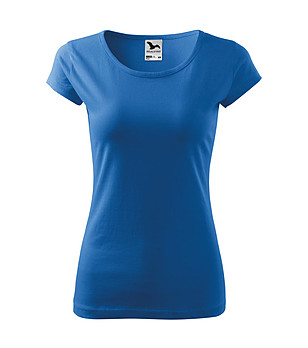 Дамска памучна тениска в синьо Ness снимка