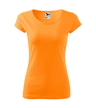Дамска памучна тениска в оранжево Ness снимка
