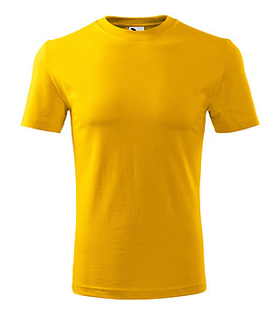 Мъжка жълта тениска от памук Classic снимка