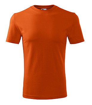 Мъжка оранжева тениска от памук Classic снимка