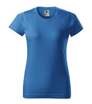 Памучна дамска тениска в синьо Celestina снимка