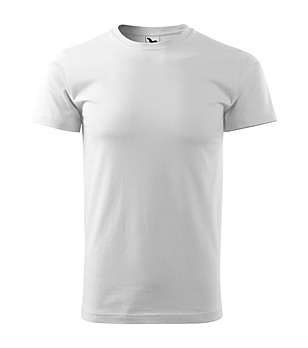 Бяла unisex памучна тениска Elino снимка
