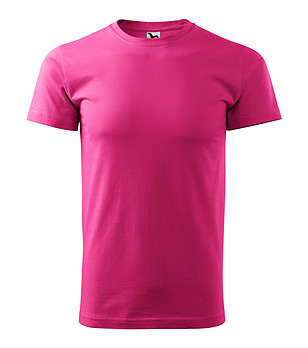 Unisex памучна тениска в цвят циклама Elino снимка