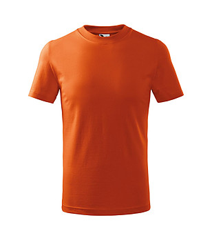 Детска памучна тениска Rey в оранжево снимка