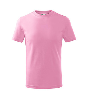Детска розова памучна тениска Rey снимка