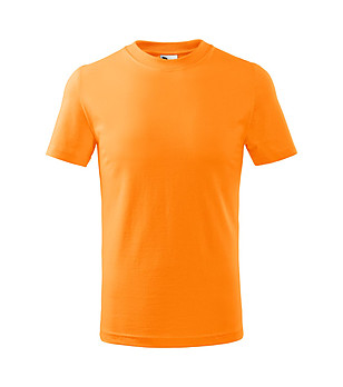 Детска памучна тениска Rey в нюанс на оранжево снимка