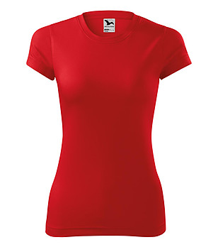 Червена памучна дамска тениска Fantasy снимка