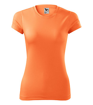 Оранжева памучна дамска тениска Fantasy снимка