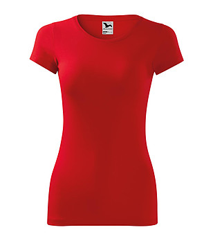 Червена дамска тениска от памук Glance снимка