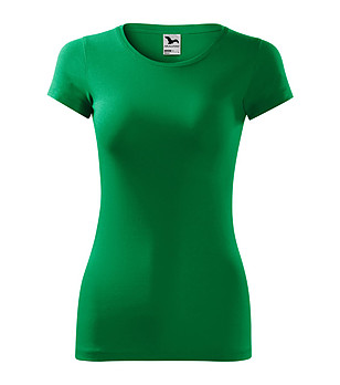 Зелена дамска тениска от памук Glance снимка