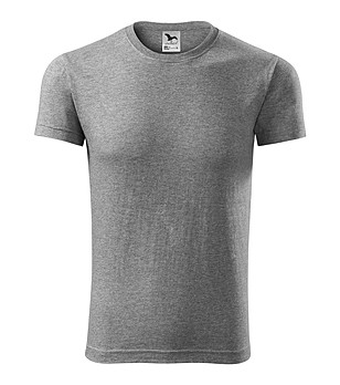 Мъжка памучна тениска в сив меланж Amigo снимка
