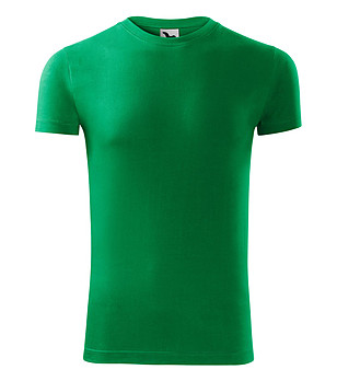 Зелена мъжка памучна тениска Amigo снимка