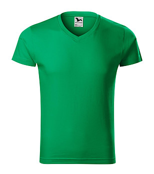 Зелена мъжка тениска от памук Kyle снимка