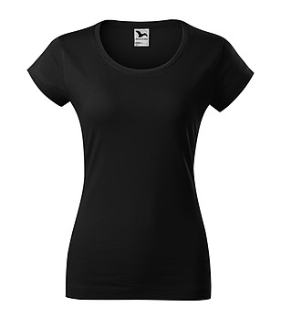 Черна дамска памучна тениска Violana снимка