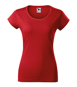 Червена дамска памучна тениска Violana снимка