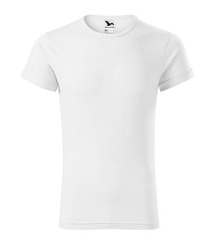 Бяла мъжка тениска Fusion снимка